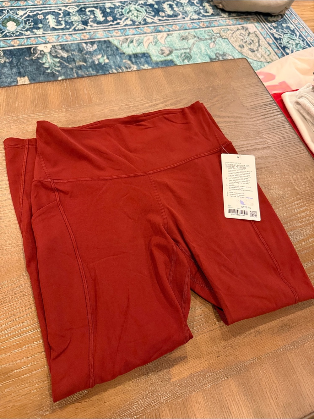 Lululemon Aligned Rust Red High-Rise leggings - Picture 3 of 6